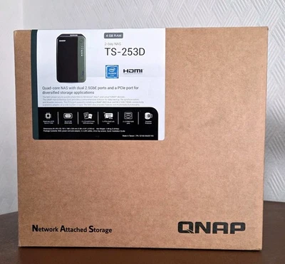 QNAP TS-253D-4G 2-Bay Desktop NAS, 4GB RAM - Image 1 of 3
