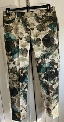 NWOT NEW DIRECTION MULTICOLOR FLORAL PANTS 8 POCKETS COT/POLY - Image 1 of 4