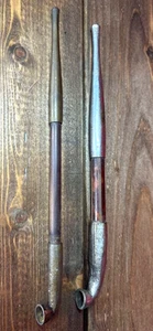 Japanese Vintage Metal Kiseru Smoking Pipe Set of 2pcs Tobacco Tools Elegance - Picture 1 of 7