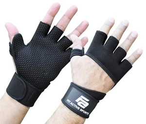 Fit Active Sports Rx2 Workout Gloves for Weight lifting, Gym Workout, Wrist Wrap - Picture 1 of 5