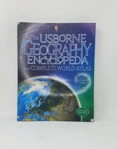 Usborne Geography Encyclopedia with Complete World Atlas IL - GOOD - Imagen 1 de 4