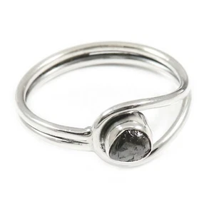 925 Sterling Silver Diamond Rough Gemstone Ring Handmade Jewelry GESR368 - Imagen 1 de 4