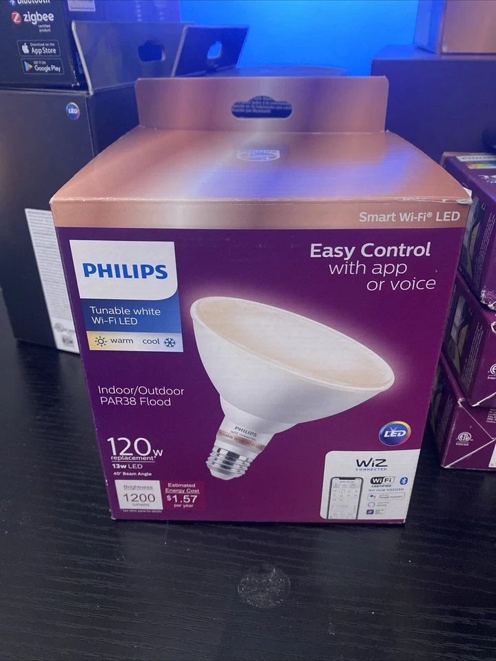 Philips 120-Watt Equivalent PAR38 LED Smart Wi-Fi Tunable White Light Bulb - Image 1 of 1
