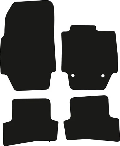 Renault Captur 2013 - 2020 Fully Tailored Black Car Floor Mats Carpet 4pc - Image 1 of 1