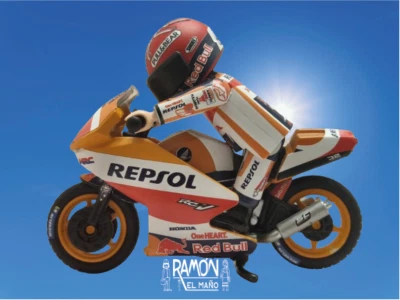 Playmobil Personalizado Marc Márquez con Moto Repsol Honda RC213V Figura Custom