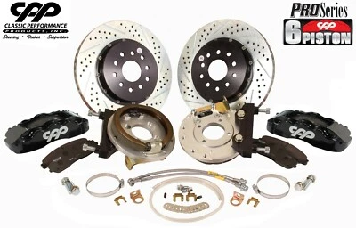 1968-74 Chevy II Nova CPP 14" 6 Piston Rear Big Disc Brake Conversion Kit Foto 1 de 4