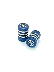 YAMAHA Motorcycle 2pcs Tire Valve Cap Aluminum Tire Wheel Stem BILLET BLACK - Picture 1 of 1