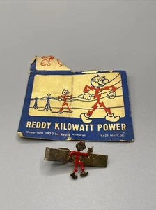 Reddy Kilowatt Power Tie Bar Pin Missing Some Gold Tone See Pics - Picture 1 of 10