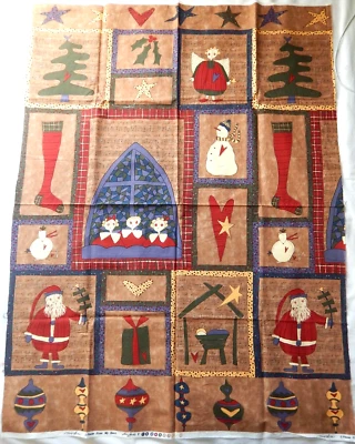 Moda PIECES FROM MY HEART Christmas Fabric by Sandy Gervais 42" x 32" - Image 1 of 3