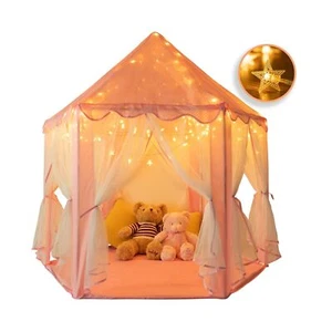 Princess Castle Tents Kids' Fairy Play Tents Girls Toys Hexagon Playhouse wit... - Picture 1 of 6