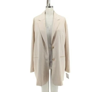 NEW H&M Oversize Boyfriend Blazer Ivory S preppy Business casual work office - Picture 1 of 6