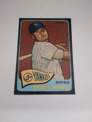 Impresión de tarjeta de arte de béisbol de Mickey Mantle, 1965, edición impresa de 500 Foto 1 de 2