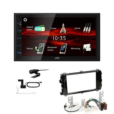 JVC Bluetooth 2DIN DAB+ Autoradio für Toyota Auris piano ab 2013 - Bild 1 von 4
