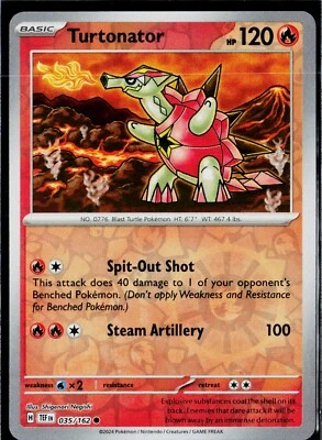 Turtonator 035/162 Sv05: Temporal Forces Reverse Holo - Image 1 of 2