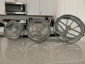 Vintage Remo Rototom 6", 8" and 10" Set With Mount Roto Toms - Picture 1 of 5