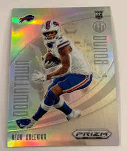 Keon Coleman 2024 Prizm Deca Downtown Bound Silver Prizm RC Card #14 - Picture 1 of 1