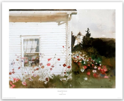 Around the Corner, 1992 Andrew Wyeth 2016 Impressão Artística Casa Port Clyde Maine 24x30 - Imagem 1 de 4