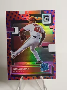 2022 Panini Donruss Optic Rated Red Star Optic /25 Josiah Gray Rookie Nationals - Bild 1 von 3