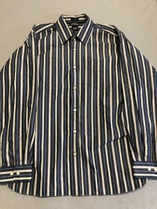 Camisa con botones Gap para hombre grande calce clásico retro a rayas bolsillo cuello - Imagen 1 de 5