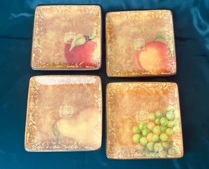 X4 zertifizierter internationaler Susan Winget Obst filigran Canape/Wüstenteller 6 x 6 Zoll - Bild 1 von 8