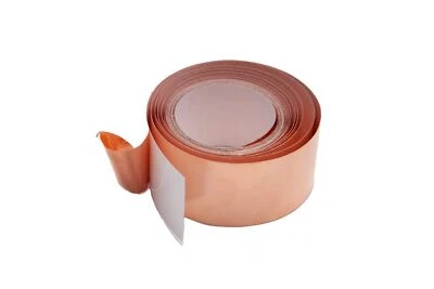 Klebeband Folie Kupfer 0.025x5mm — 0.07x50mm Selbstklebend Abschirmband Anti-Sch - Bild 1 von 3