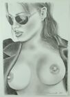 Original drawing, drawing, nude woman, female nude