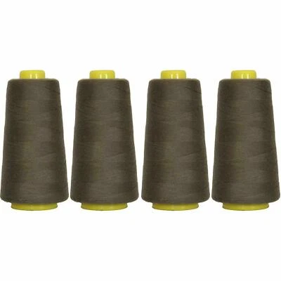 4 BIG CONES PEWTER SEWING THREAD 2750 YD TEX 27 40S/2-THREADART - Image 1 of 4