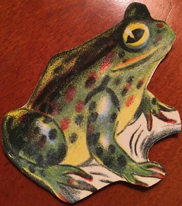Frog Refrigerator Magnet Made From Vintage Storybook Character - Picture 1 of 2