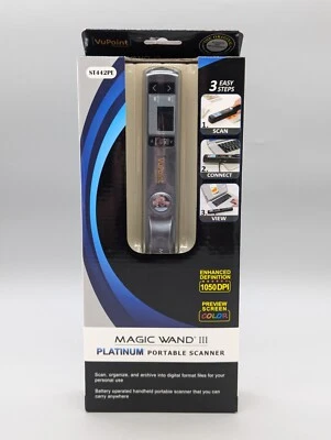 VuPoint Magic Wand III 3 Platinum Portable Scanner ST442PE In Box - Image 1 of 4