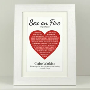 Personalised Song Lyrics Print / First Dance / Wedding Anniversary present VA110 - Picture 1 of 12