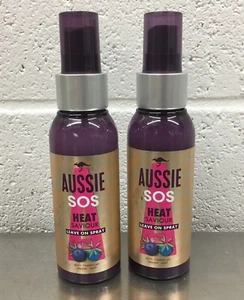 2 Pack Aussie SOS Instant Heat Saviour Leave On Spray Heat Protection 2x 100ml - Picture 1 of 9