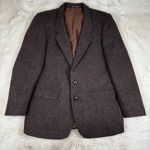 Harris Tweed Blazer Herren Gr. 42R Braun Fischgrät Wolle Sport Mantel Handgewebt - Bild 1 von 10