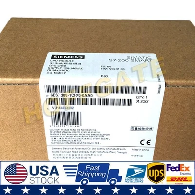 New Siemens 6ES7288-1CR40-0AA0 6ES7 288-1CR40-0AA0 SIMATIC S7-200 SMART CPU CR40 - Image 1 of 2