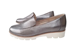 Vionic Damengröße 10 Lackleder Kensley Loafer Metallic Silber Neu ohne Karton - Bild 1 von 5