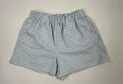 Brandy Melville Blue Plaid Lounge Shorts One Size Soft Flannel Checkered - Image 1 of 4