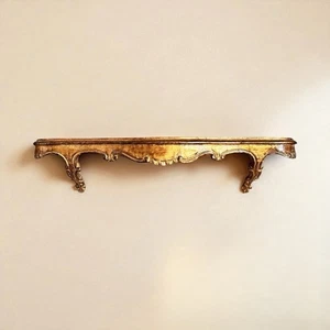 Italian Florentine Gilt Gold Wood Shelf Mid Century - Picture 1 of 7