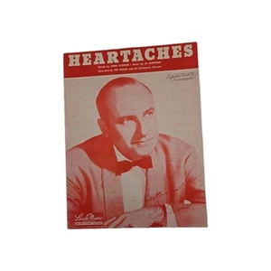  Vintage Sheet Music Heartaches 1947 Ted Weems John Klenner Al Hoffman - Picture 1 of 7