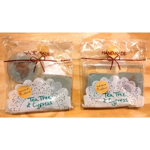 Tea Tree & Cypress Home Crafted Essential Oil Soap! Cleansing Soaps Natural 2 Pk - Picture 1 of 3