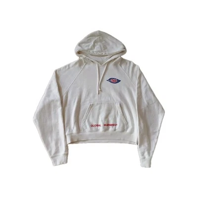 off white leaf crop hoodie Size Large  - Image 1 of 4