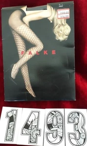 Falke Fishnet 40325 Tights in BLACK Size : Large Modern Classics BNIP - Picture 1 of 5