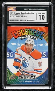 2021 Upper Deck Credentials Colorful Characters Connor McDavid CGC 10 Gem Mint - Picture 1 of 3