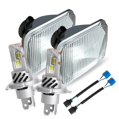 Par de faros LED 5x7" 7x6" con bombillas H4 aptos para Ford F-650 F-750 2000-2015 Foto 1 de 4