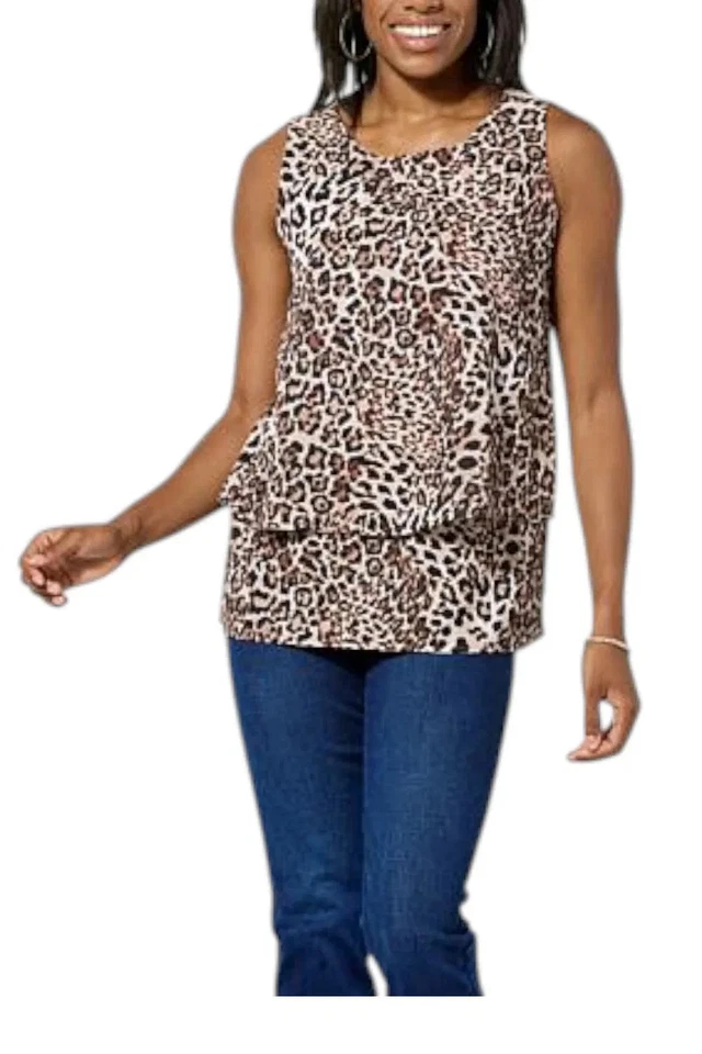 Combo animal sin mangas estampado DG2 by Diane Gilman para mujer Foto 1 de 1