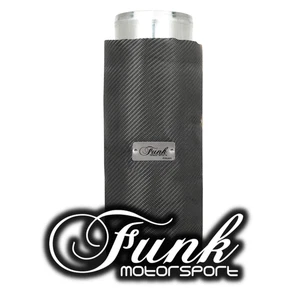 Manta envolvente de escape de 3" de diámetro Fibra de carbono de 18" de Funk Motorsport Turbo - Imagen 1 de 10