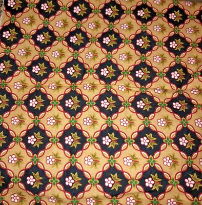 Wilmington Prints Fabric Repro VTG Looking Florals Geometric Wall Paper Print - Image 1 of 4