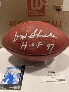 Auténtico fútbol americano Wilson firmado por Don Shula NFL con certificado de autenticidad de fútbol americano "HOF 97" - Imagen 1 de 8