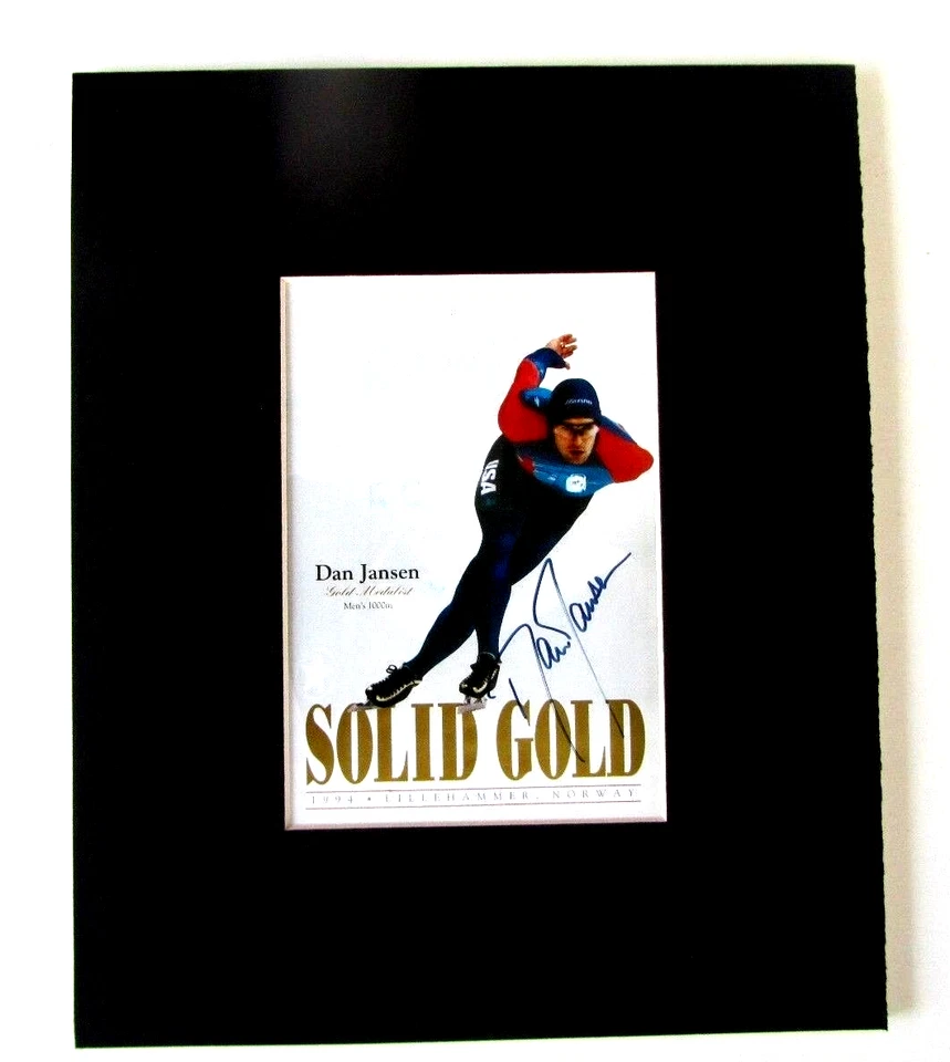 Dan Jansen, ganador de la medalla de oro Juegos Olímpicos de Lillehammer 1994, foto autografiada Foto 1 de 1
