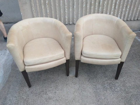 Pair of Vintage Arteriors Leather Accent Chairs/Club Chairs Cover