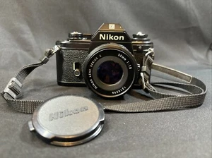 Nikon EM 35mm Film Camera Autofocus Light Meter Full Feature 50mm Lens Tested EX - Picture 1 of 17