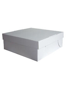 Tortenkartons, Kuchenkarton, Versandkarton, 32x32x12cm, weiß, 2-tlg. SUPERSTABIL